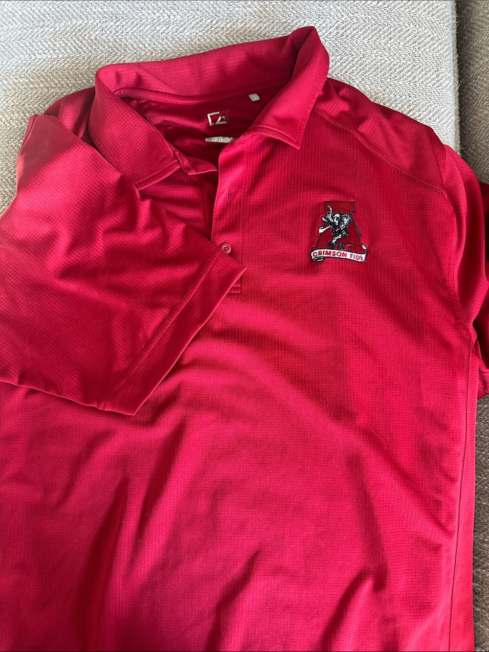 Cutter & Buck Red Men's Polo with Embroidered Logo